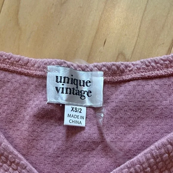 Unique Vintage Pink Textured Blouse - Picture 2 of 4